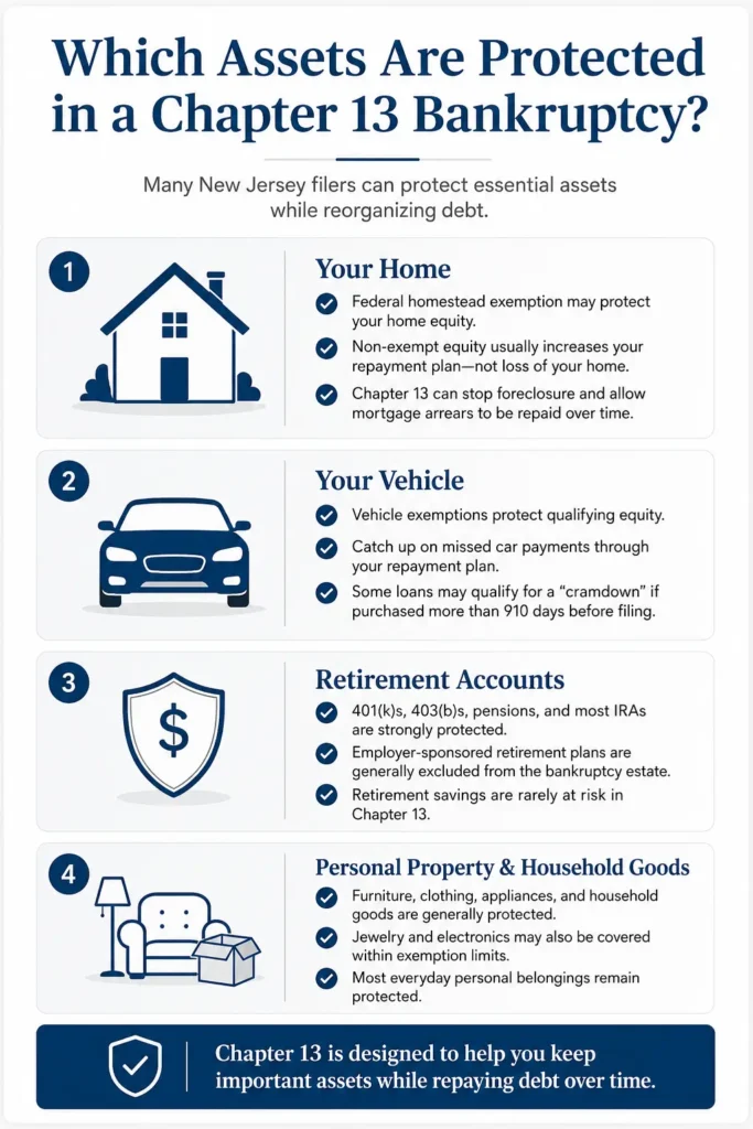 Chapter 13 Bankruptcy Assets New Jersey Graphic
